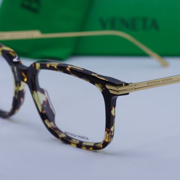 Bottega Veneta BV1009O 003 Square Eyeglasses 54mm – Havana/Gold - Picture 4 of 10